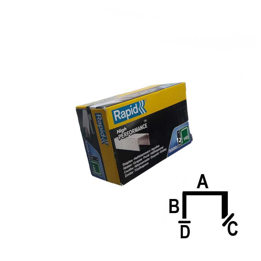 RAPİD 140 SERİSİ ZIMBA TELİ 12 mm Genişlik 10.6 Boy 5000 ad 1/1