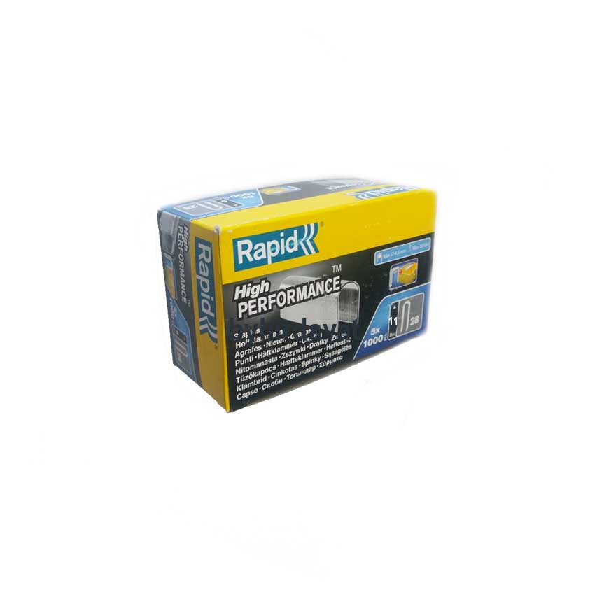 RAPİD 28 SERİSİ U ZIMBA TELİ Genişlik 6.3 Boy 11 mm 1000 ad U TİPİ KABLO ÇAKMA