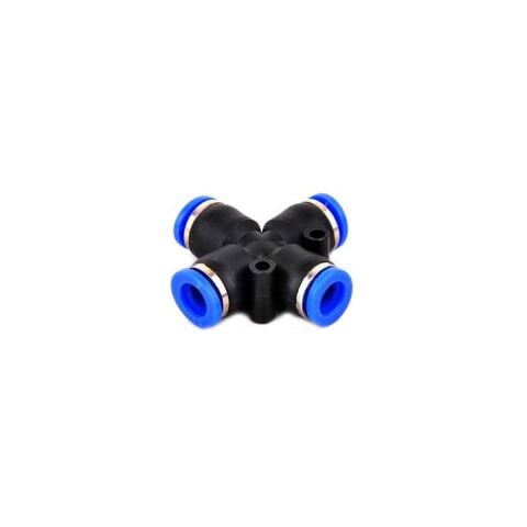 PNÖMATİK 6 mm KRUVA + HIZLI BAĞLANTI NİPEL 6*6*6*6
