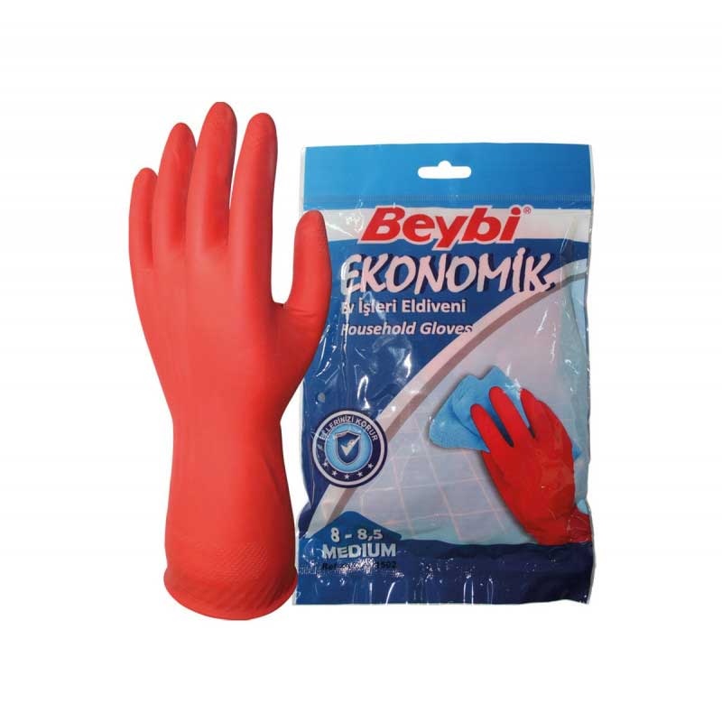 BEYBİ 9-9.5 EKONOMİK TEMİZLİK ELDİVENİ 1 Çift EV İŞLERİ BOYA-BAHÇE-GIDA-TARIM-BULAŞIK