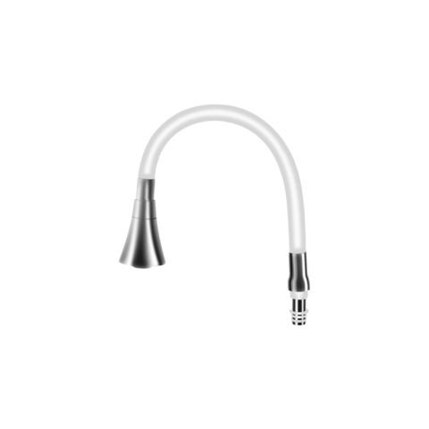 BATARYA BORUSU ESNEK BOYUN KUBAR KROM 50 cm SPİRAL KUBAR EVYE-MUTFAK-LAVABO Renkli