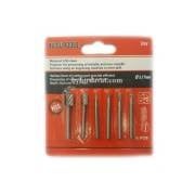6 PARÇA YU-SU TOOLS 3W HSS MİNİ OYMA UÇ SETİ FREZE VIZ VIZ KALIPÇI TAŞLAMA 3.17 mm GRAVÜR