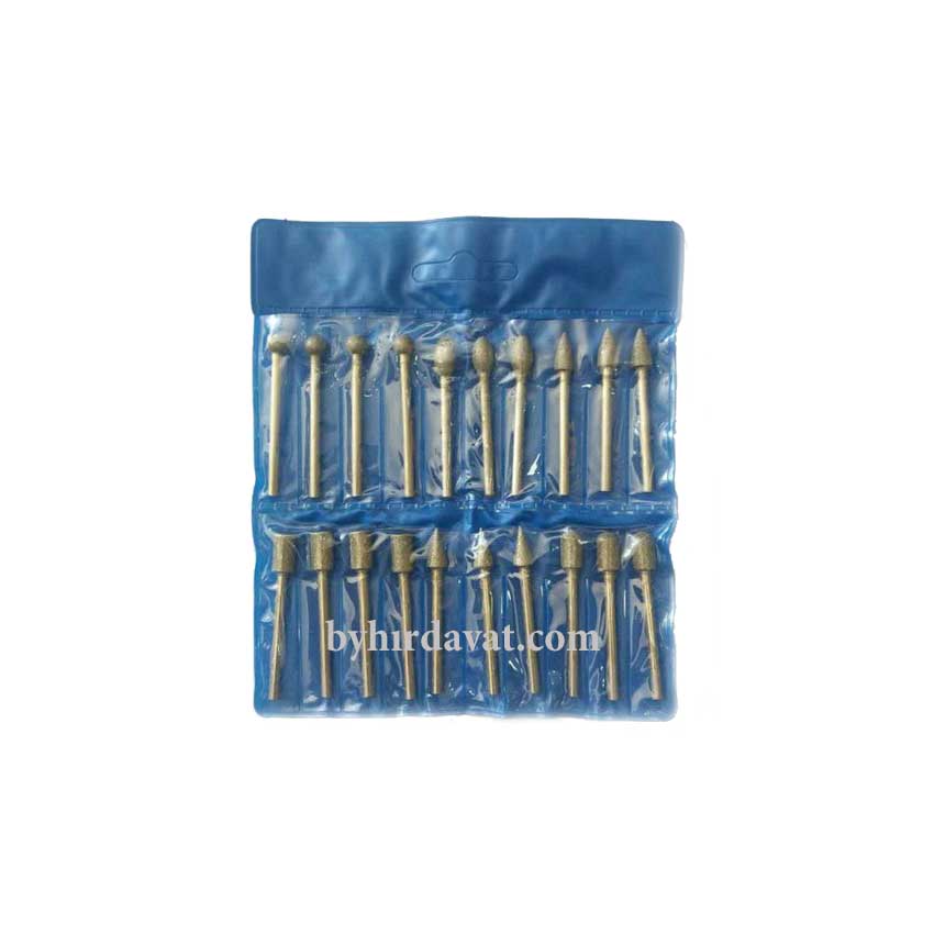 20 PARÇA ELMAS MİNİ UÇ SETİ FREZE VIZ VIZ KALIPÇI TAŞLAMA OYMA DÜZELTME DELME 3 mm GRAVÜR 