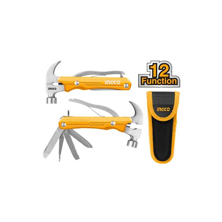 İNGCO 12 FONKSİYONLU ÇOK AMAÇLI SAPLI ÇEKİÇ İNG-HMFH0121 ÇEKİÇ-PENSE-BIÇAK-TESTERE ÇOK AMAÇLI EL ALETİ