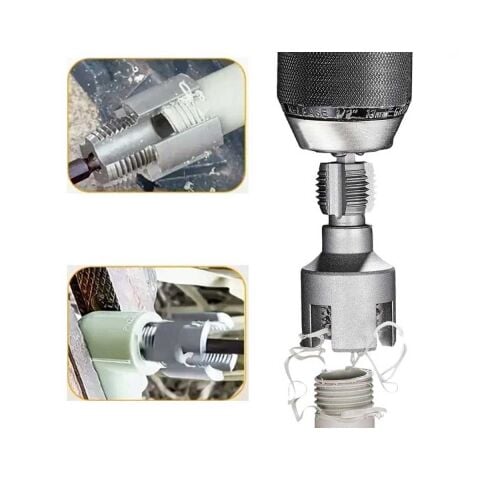 3/4 PVC PPRC BORU DİŞ AÇMA PAFTASI İÇ DİŞ ve DIŞ DİŞ AÇMA APARATI 3/4-25 mm AKÜLÜ VİDALAMA MATKAP İÇİN
