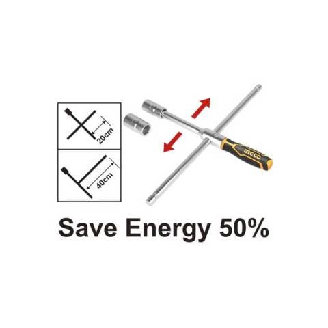 İNGCO 1/2\'\' ÇAPRAZ BİJON ANAHTAR ENDÜSTRİYEL 17-19-22-23 mm İNG-HRCW40231