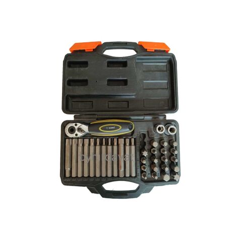 34 Parça BİTS LOKMA SETİ CIRCIR KOLU 3/8-1/2