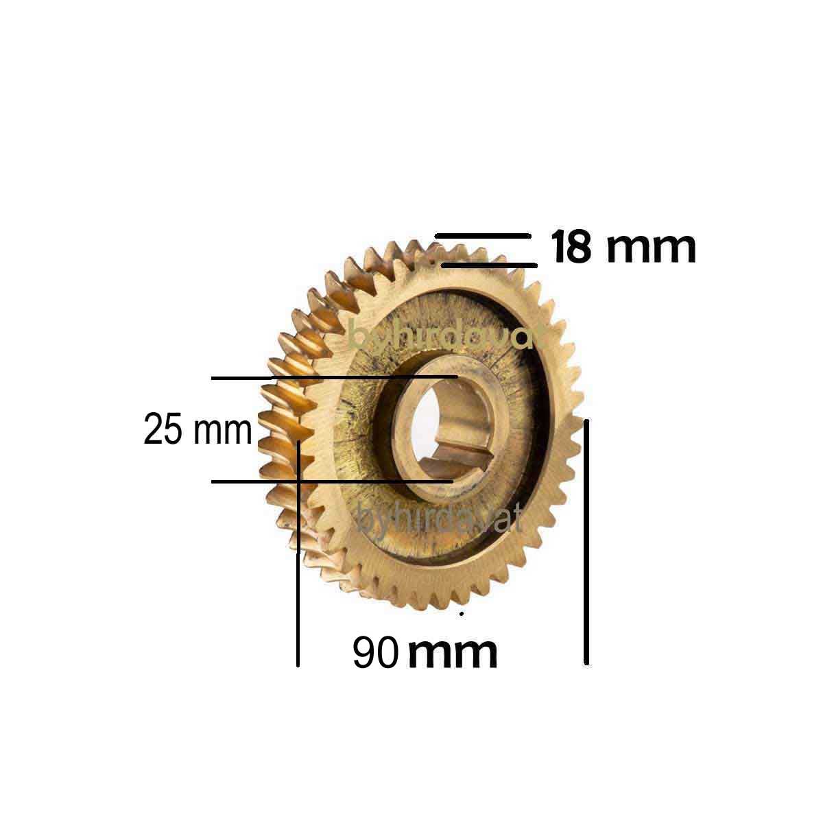 90 mm SARI DİŞLİ 25 mm PB107 AKS MİLİ DİŞLİSİ PALMERA ÇAYIR BİÇME EUROSYSTEMS