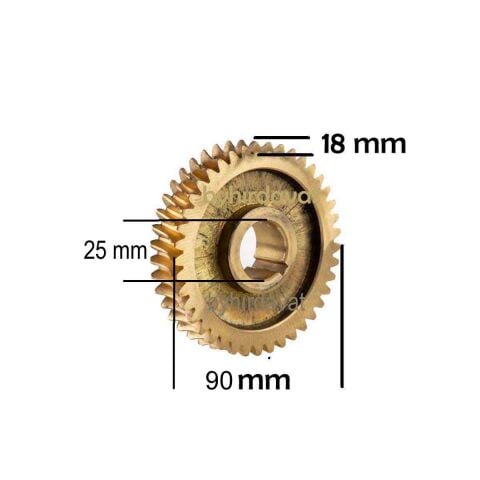 90 mm SARI DİŞLİ 25 mm PB107 AKS MİLİ DİŞLİSİ PALMERA ÇAYIR BİÇME EUROSYSTEMS