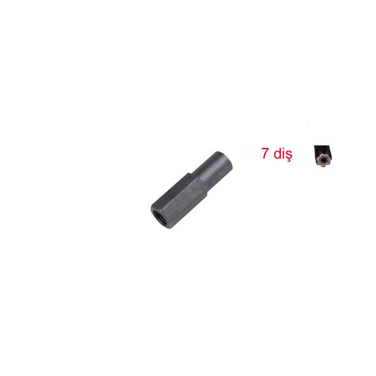 7 Diş ŞAFT MİLİ EKLEMİ TIRPAN ÇAPA APARATI DİŞLİ MİLİ 7 T VT01207 EKLEME