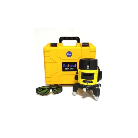 ROLWAL T007-Line 5 ÇİZGİ LAZER HİZALAMA Şarjlı Dikey-Yatay TERAZİ Yeşil Çizgili LASER