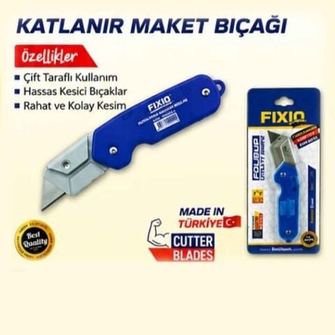 FIXIO MB1010 ÇAKI TİP MAKET BIÇAĞI Plastik ÇOK AMAÇLI KATLANIR MAKET HALI BIÇAĞI