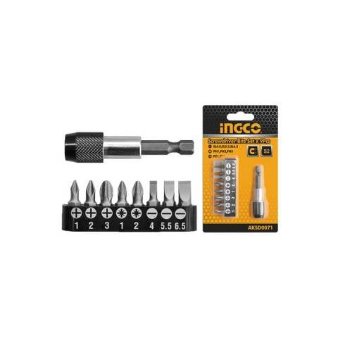 İNGCO 9 lu BİTS UCU SETİ MANYETİK HIZLI BİTS TUTUCU İNG-AKSD0071