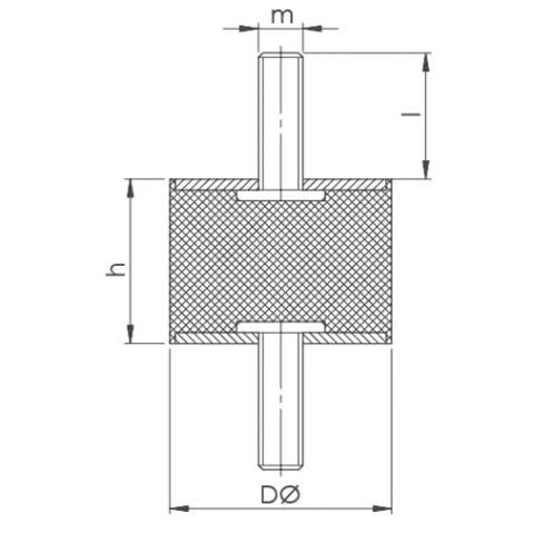 20*20 M6 TİP-A AMORTİSÖR TAKOZU KAUCUK Kaliteli Ürün MOTORLU TIRPAN-BETON MASTARI HONDA GX25-GX35 Vibrasyon Takoz Dairesel Titreşim Sönümleyiciler 20X20 GENERAL POWER GP-350