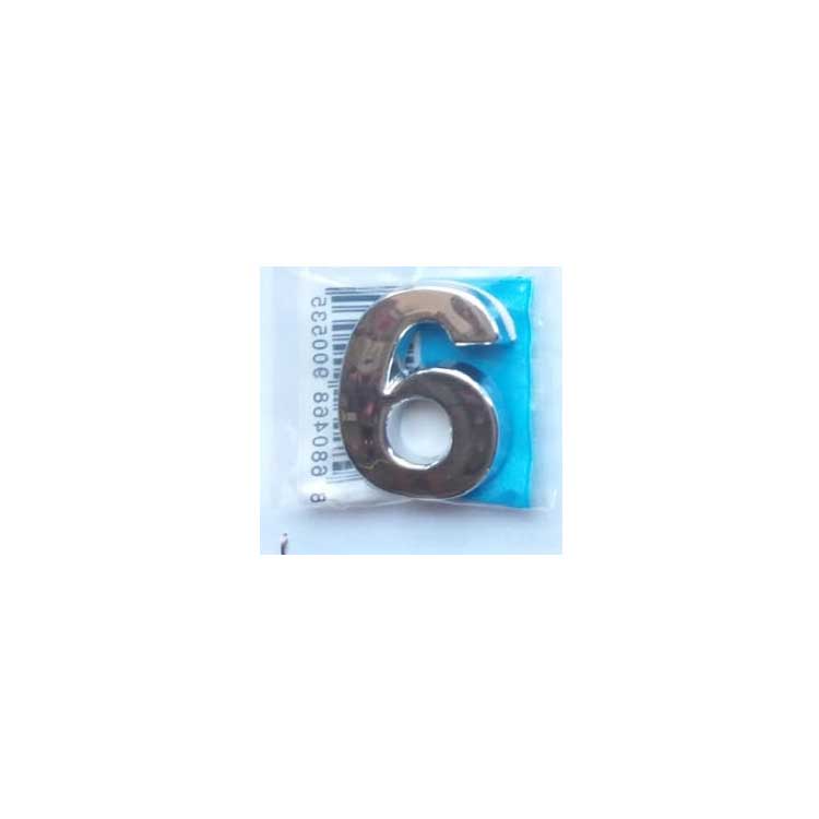 CEMAX RAKAM 6 no 9 no Krom KAPI NUMARASI PLASTİK YAPIŞKANLI 3.75 cm