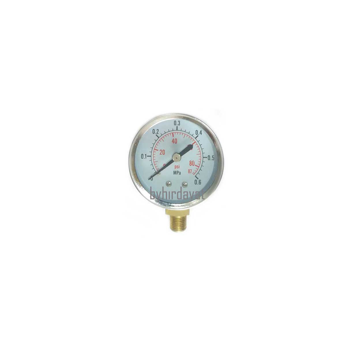 6 Bar 1/8 MANOMETRE 50 mm SAAT KOMPRESÖR HAVA BASINÇ SAATİ 