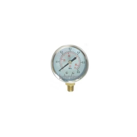 6 Bar 1/8 MANOMETRE 50 mm SAAT KOMPRESÖR HAVA BASINÇ SAATİ 