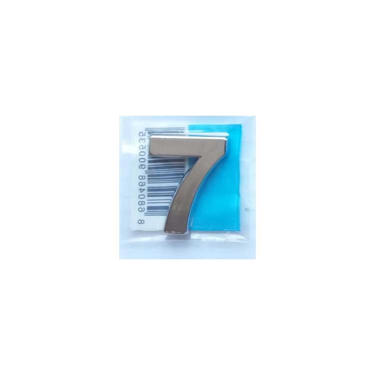CEMAX RAKAM 7 no Krom KAPI NUMARASI PLASTİK YAPIŞKANLI 3.75 cm