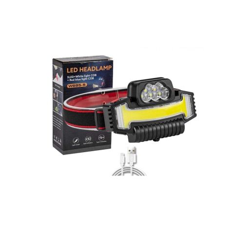 W685-5 Şarjlı KAFA LAMBASI Usb Girişli 5 led