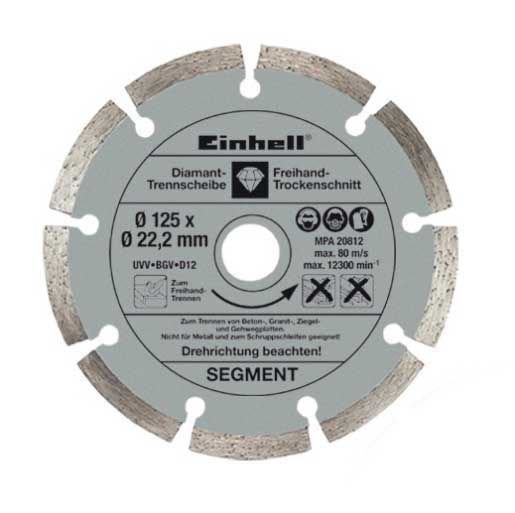 EİNHELL 125 mm SEGMANLI ELMAS KESME DİSKİ KANAL AÇMA